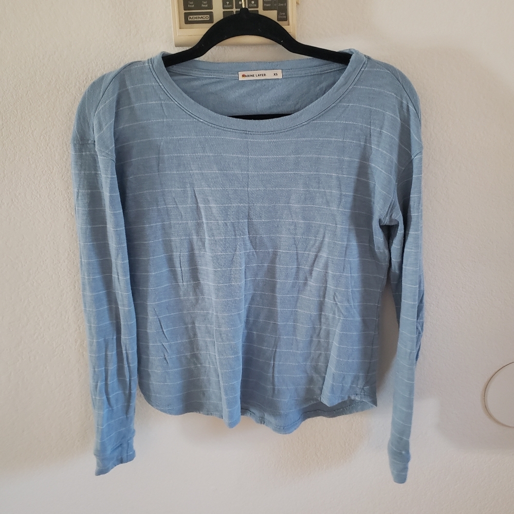 Marine Layer Striped Blue Long Sleeve Top‎ XS